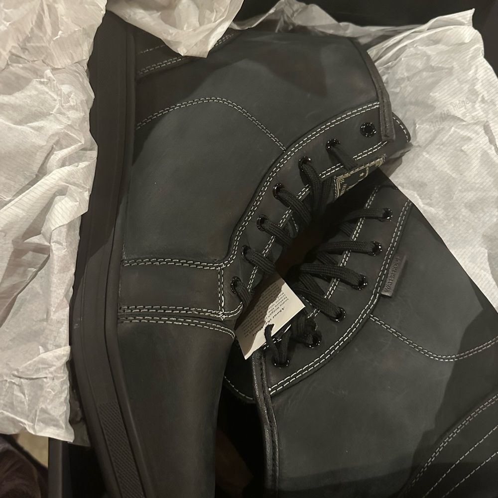 Indie Ridge Black Motorcycle CROW Boots - US Sz 14 Men